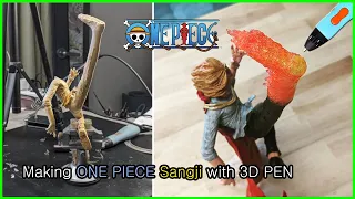 [3D PEN] Making the ONEPIECE Sanji figure with 3D pen