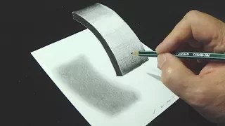 Very Easy - How to Draw Floating Letter "I" - 3D Trick Art on Paper
