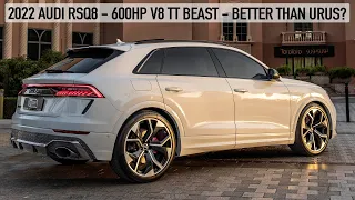 2022 AUDI RSQ8 600HP V8TT - BETTER THAN LAMBORGHINI URUS? GLACIER WHITE - CARBON PACK - 4K