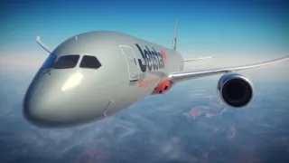 Jetstar Boeing 787 fly-through