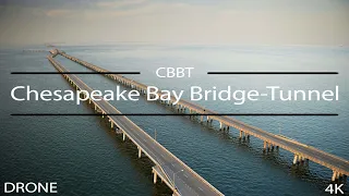 Chesapeake Bay Bridge Tunnel -CBBT - [ Full 12 Mile Drive]