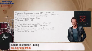 🥁 Shape Of My Heart - Sting Drums Backing Track with chords and lyrics