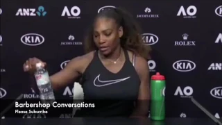 Serena Williams makes Reporter apologize to her B4 she answers his Question!