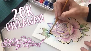 20k Giveaway! Real Time Peony Crystal Paint. Holly Astral