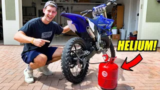 FILLING HELIUM IN MY DIRT BIKE TIRES!