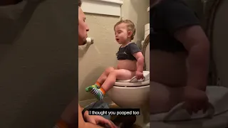 I didn't poop  I peed || Adorable baby || Is daddy sad