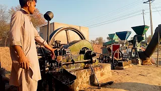 ruston engine starting || start up diesel engine || old black engine || @culturepunjabda