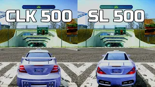 NFS Most Wanted: Mercedes CLK 500 vs Mercedes SL 500 - Drag Race