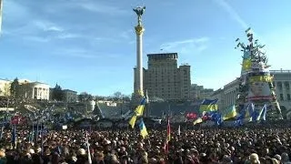 New pro-EU protest in Ukraine, turnout down sharply