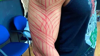 Polynesian tattoo sleeve | samoan | tatau | time lapse @samoanmiketatau