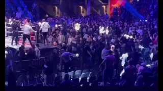 Badr Hari vs Arkadiusz Wrzosek 2  Badr army and polish Hooligans interrupt fight