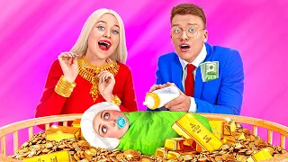 I GOT ADOPTED BY BILLIONAIRE FAMILY || Poor Girl in a Royal Family | Funny Situations by 123 GO!