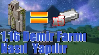 Minecraft 1.16 Demir Farmı Nasıl Yapılır? (Sınırsız Demir!)|Minecraft Survival Serisi #13