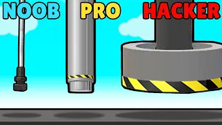 NOOB vs PRO vs HACKER in Weight Press Run