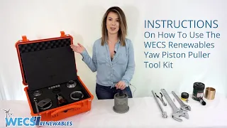 Instructions on how to remove a seized yaw piston on GE turbine with the WECS yaw piston puller tool