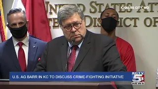 U.S. Attorney General William Barr holds news conference on Operation Legend in Kansas City