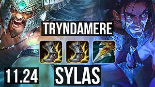 TRYNDAMERE vs SYLAS (TOP) | 3.4M mastery, 7 solo kills | EUW Diamond | 11.24