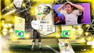 RONALDO NAZARIO MOMENTS DIN PRIME ICON MOMENTS PACK! MOMENT ISTORIC IN PACK OPENING !!! FIFA 22