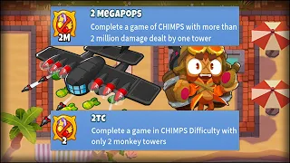 Flying Fortress & Stronger Stimulant - 2 Megapops 2 Tower CHIMPS Achievements in a Single Run!