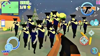Dude Theft Wars: Open World Sandbox Simulator BETA - Five Stars Police Alert | Android Gameplay HD