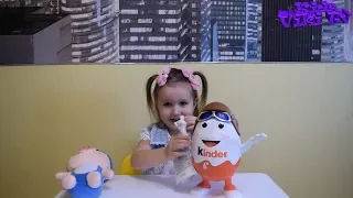 Unboxing big kinder surprise 2017 Киндерино ЛЕТЧИК большой киндер сюрприз распаковка kinderino pilot