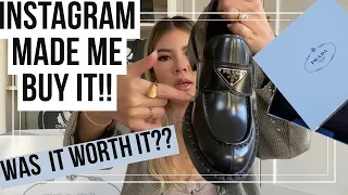 TRENDING PRADA CHUNKY LOAFERS 2021 UNBOXING, review, first impressions, try-on - ARE THEY COMFY??