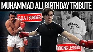 Eating & Training Like Muhammad Ali | BIRTHDAY TRIBUTE | Boxing Lesson + Favourite Cheat Meal