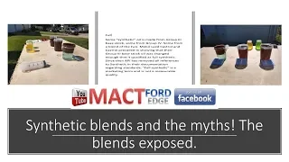 Synthetic blends and the myths The blends exposed