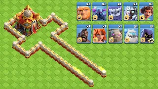 Clash Of Clan | Which Troops Can Destroy The Town Hall Max Level #foryou #funnyvideo #gaming #funny