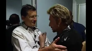 Johnny dans les couloirs du Stade de France (06.09.1998)