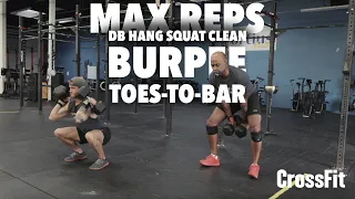 12 Minutes: Hang Cleans, Burpees, Toes-to-Bar WOD Demo: 230108