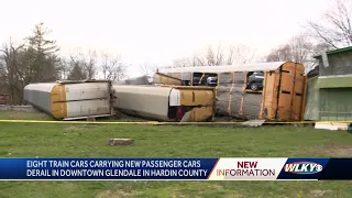 Train carrying cars derails in Hardin County; 21 railcars off the tracks