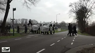 Impressive mourning procession Voorthuizen