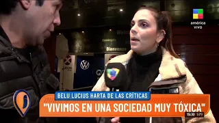 Belu Lucius harta de las críticas: "Es una nube de odio lo que tenemos encima"