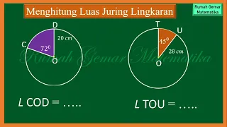 CARA MENGHITUNG LUAS JURING LINGKARAN #juringlingkaran #lingkaran