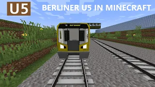 (WiP, Teilfiktiv) Berliner U5 in Minecraft! Führerstandsmitfahrt Hönow → Hauptbahnhof