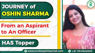 Journey of Oshin Sharma | From "An Aspirant" to " An Officer" | Himachal Administrative Service