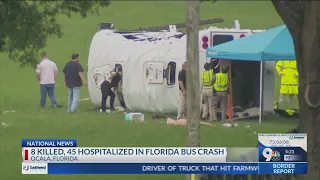 8 killed, 45 hospitalized  in Florida bus crash