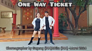 One Way Ticket (Reggae)//Line Dance//Coach Sugeng (Demo & Count)