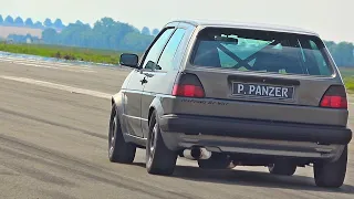 1000HP VW Golf 2 16V Turbo Acceleration 0-300 km/h