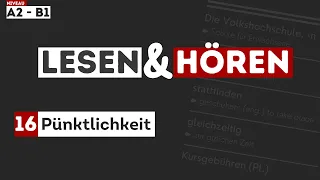 #190 Pünktlichkeit| Deutsch lernen durch Hören | Hörverstehen A2 - B1 - Zum Lesen & Hören - DldH