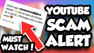 YOUTUBE COMMENT GIVEAWAY SCAM ALERT MUST WATCH!