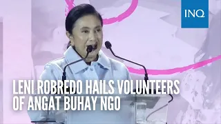 Leni Robredo hails volunteers of Angat Buhay NGO