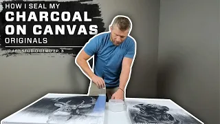 How I Seal My Charcoal on Canvas Originals