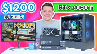 $1200 RTX 4060Ti Gaming PC Build! 😄 [Testing Nvidia’s Latest GPU in 15+ Titles!]