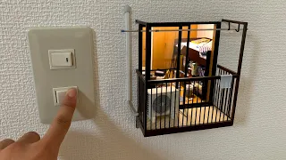 【ミニチュア】壁の中に小さな部屋を作ってみたら楽しすぎた。How to make a miniature room in the wall.