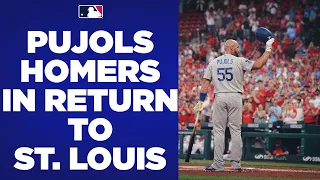 Albert Pujols returns to St. Louis, homers in first at-bat! (And gets a standing ovation!)