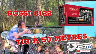 Carabine ROSSI 8122 22 lrtir à 50 mètres Test avec les Norma Tac 22 subsonique