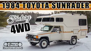 RESTORED! 1984 Toyota Pickup Sunrader Factory 4x4 Camper