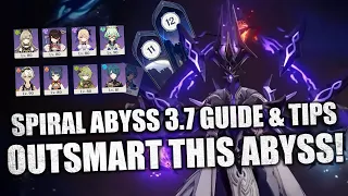 Guide & Tips for Spiral Abyss 3.7 Floor 11 & 12 w/ 4-Star Teams! | Genshin Impact